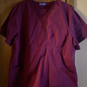 Burgundy scrub set